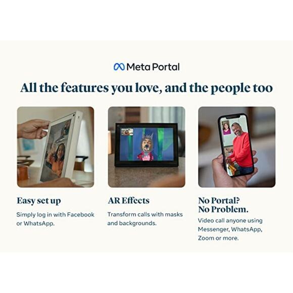FACEBOOK (META) PORTAL SMART VIDEO CALLING FOR THE HOME WITH 10” TOUCH SCREEN - Picture 7 of 10